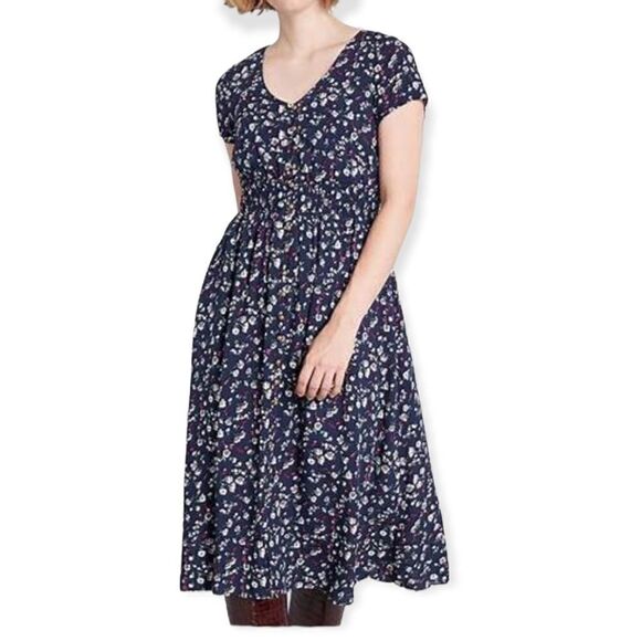 Modcloth Dresses & Skirts - ModCloth Inspired Anytime Midi Dress -blue floral (H15)